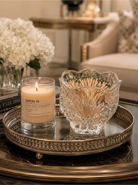 Vintage Crystal Clear Industries Carolyn full lead crystal votive candle holder